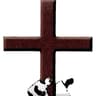 Cross and Spurs Cowboy Church logo: a rugged cross with a kneeling cowboy